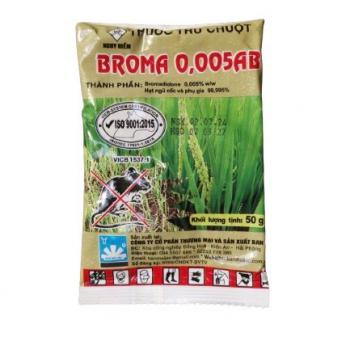 THUỐC DIỆT CHUỘT BROMA 0.005AB GÓI 50GR