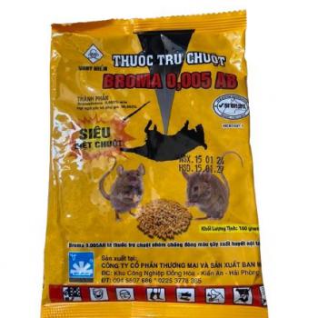 THUỐC DIỆT CHUỘT BROMA 0.005AB GÓI 100GR